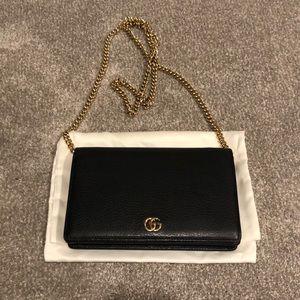 Gucci Petite Leather Wallet on a Chain